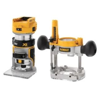 Dewalt 18v XR Router Twin Base in Case BARE DCW604NT
