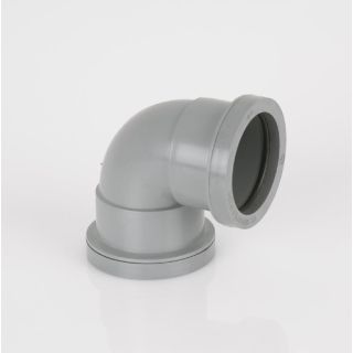 Brett Martin 40mm Grey Push Fit Waste 90° Knuckle Bend W927G