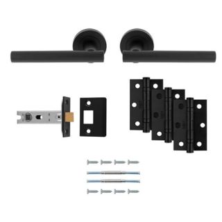 Faro Ultimate Door Latch Pack Matt Black UDP011MB/INTB