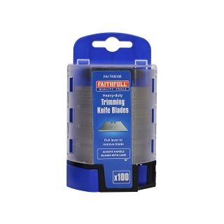 Faithfull Heavy-Duty Trimming Knife Blades (Pack 100) FAITKB100