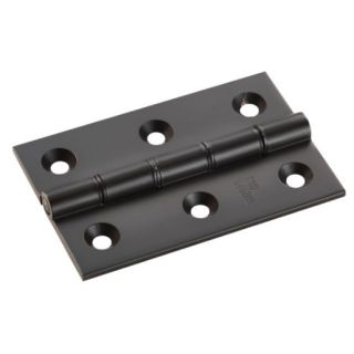 HDPBW21MB Double Phosphor Bronze Washered Butt Hinge 76mm MATT BLACK