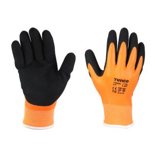 Timco Aqua Thermal Grip Glove Latex Coated (LARGE)  *CARDED* 770204