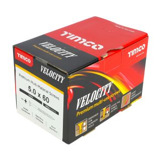 Velocity Premium Pozi Screw 5.0 X 60mm (200 Per Box) 50060VY