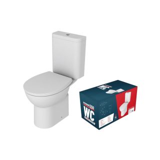 DIPT0018 NEW 2Go Close Coupled Rimless WC & Soft Close Seat