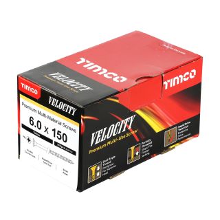 Velocity Premium Pozi Screw 6.0 X 150mm (100 Per Box) 60150VY
