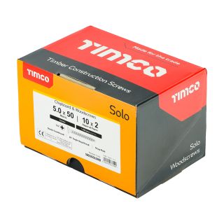 5.0 X 50mm Solo Woodscrews   CSK Industry Pack (1000) 50050SOLOIND