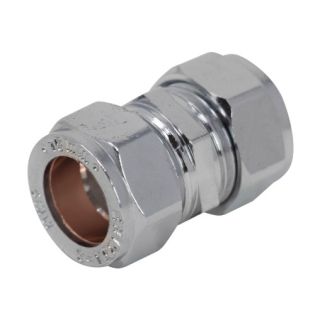 Chrome Plated Compression 15mm Connector CBX10-15 (10)
