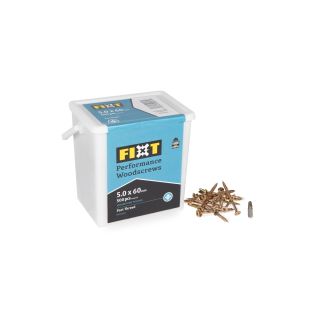 Fixt Performance Wood Screw Tub 5.0 x 60mm (Tub of 500)