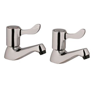 Pro Lever Basin Pillar Taps (Pair) 298625CP