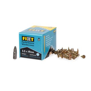 Fixt Performance Wood Screws 3.5 x 16mm (Box of 200)