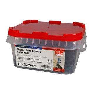 Square Twist Nails Sheradised 30mm X 3.75 2.5kg Tub SST30T