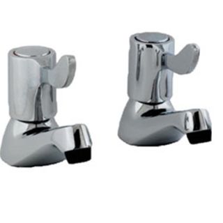 Pro Lever Bath Pillar Taps (Pair) 298626CP