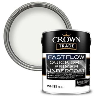 Crown Trade Fastflow Quick Dry Primer Undercoat White 5ltr