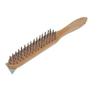 Faithfull Heavy Duty Wire Brush With Scraper FAI6804S