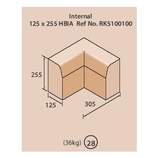 255mm x 125mm Half Batt Int Angle Kerb (3)