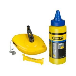 Stanley Chalk Line 30m Blue Chalk & Level STA047443