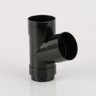 Brett Martin 68mm Black Round Downpipe Branch 112.5° BR218B