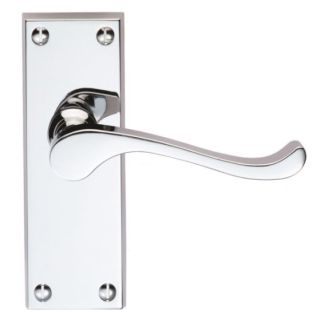 CBS55CP Victorian Scroll Lever Latch Furniture CP BOXED