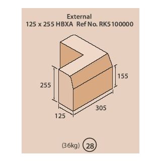 255mm x 125mm Half Batt Ext Angle Kerb (3)