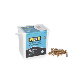 Fixt Performance Wood Screw Tub 5.0 x 80mm (Tub of 400)