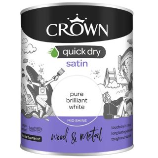 Macpherson Quick Dry Satin 1ltr Brilliant White 5101251