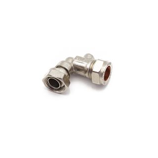 QS Chrome Plated Angle Service Valve 15mm x 1/2 10031618