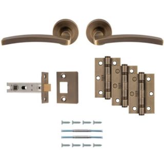 Tavira Ultimate Door Latch Pack ANTIQUE BRASS UDP009AB/INTBP