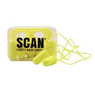 SCAN Foam Earplugs & Cord SCAPPEEARPLC