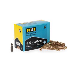 Fixt Performance Wood Screws 4.0 x 40mm (Box of 200)