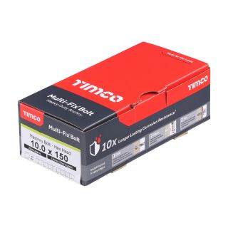 Multi Fix Masonry Bolts - Hex Head 10.0 x 150mm (8)