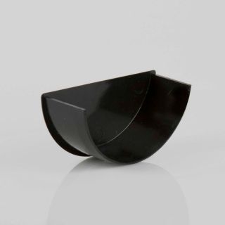 Brett Martin 112mm Black Half Round Gutter Internal Stopend BR046B