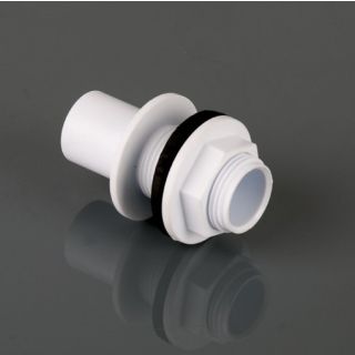 Brett Martin 21.5mm White Straight Compression Tank Connector W150WP