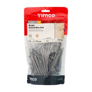 Bright Round Wire Nails        75mm X 3.75 1.0kg BRW75B