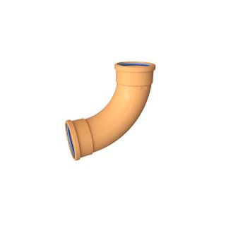 Polypipe 110mm 87.5 Deg Double Socket  Long Radius Bend UG411    (10)