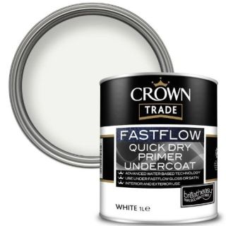 Crown Trade Fastflow Quick Dry Primer Undercoat White 1ltr