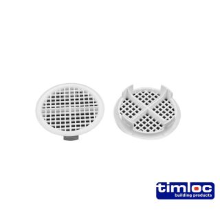 Timloc Circular Push In Soffit Vent White 70mm Dia 1140