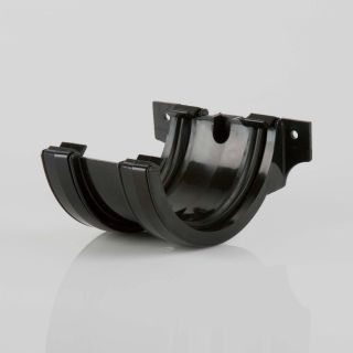 Brett Martin 112mm Black Half Round Gutter Union Bracket BR044B