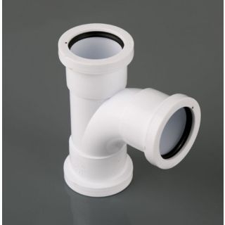 Brett Martin 40mm White Push Fit Waste 92.5° Swept Tee W923W