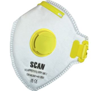 SCAN Fold Flat Valved Disposable Mask FFP1 (Pack of 3) SCAPPEP1FFV