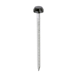 Polymer Headed Pins 40mm - A4 Stainless Steel - Black PP40BL