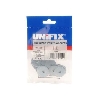 M6x25mm Mudguard Penny Washers BZP (Bag 100) UB5215