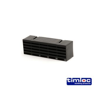 Timloc Plastic Air Brick Black  225mm x 65mm  1201ABBL