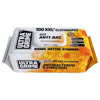 UltraGrime Pro 5930 Anti-Bac XXL+ Clothwipes (Pack 100)