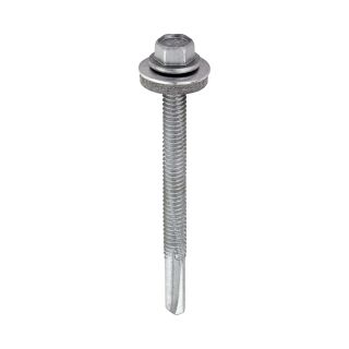 Self Drill Ext Hex Screws Steel - Heavy Steel 5.5x65mm H65W16B 100/box