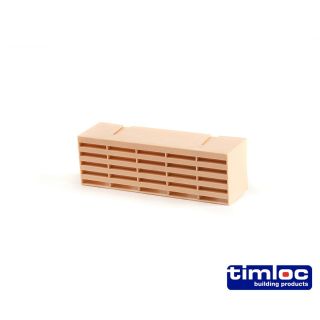 Timloc Plastic Air Brick Buff  225mm x 65mm 1201ABBU