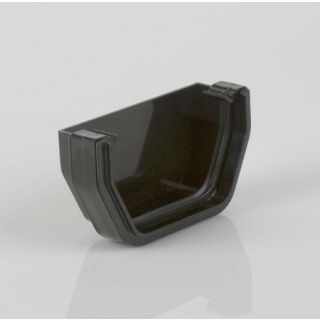 Brett Martin 114mm Black Square Gutter External Stopend BR057B